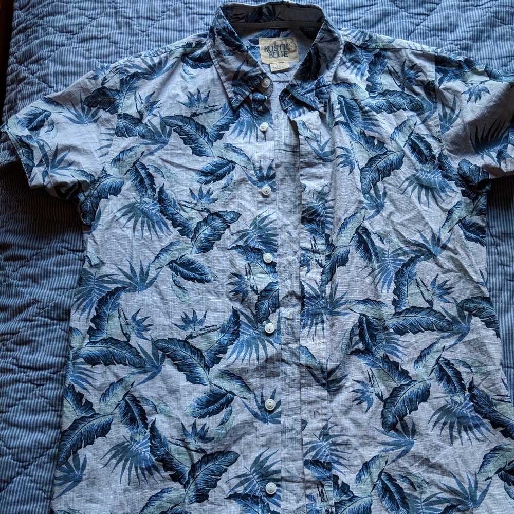 Rustic Blue Button Down Shirt